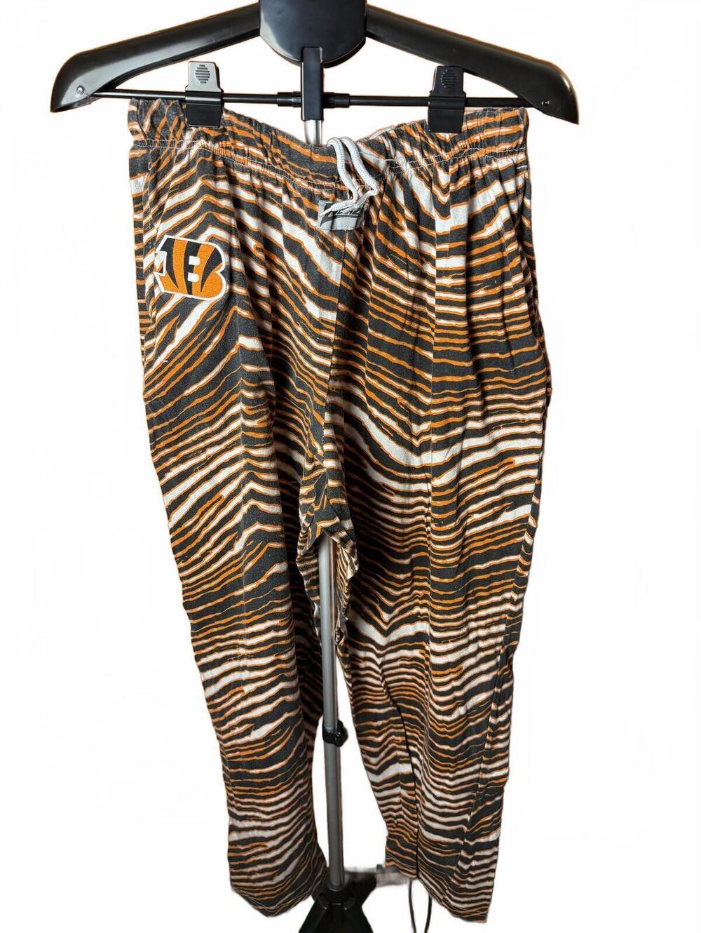 NFL Team Zubaz Cincinnati Bengals Tiger Stripe Print sleep pants sz XL vintage